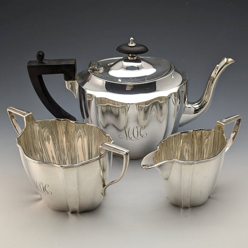 Around 1915 British antique silver plated tea set Kemp Brothers
